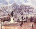 la terrasse surélevée du pont neuf place henri iv après midi pluie 1902 Camille Pissarro paysage
